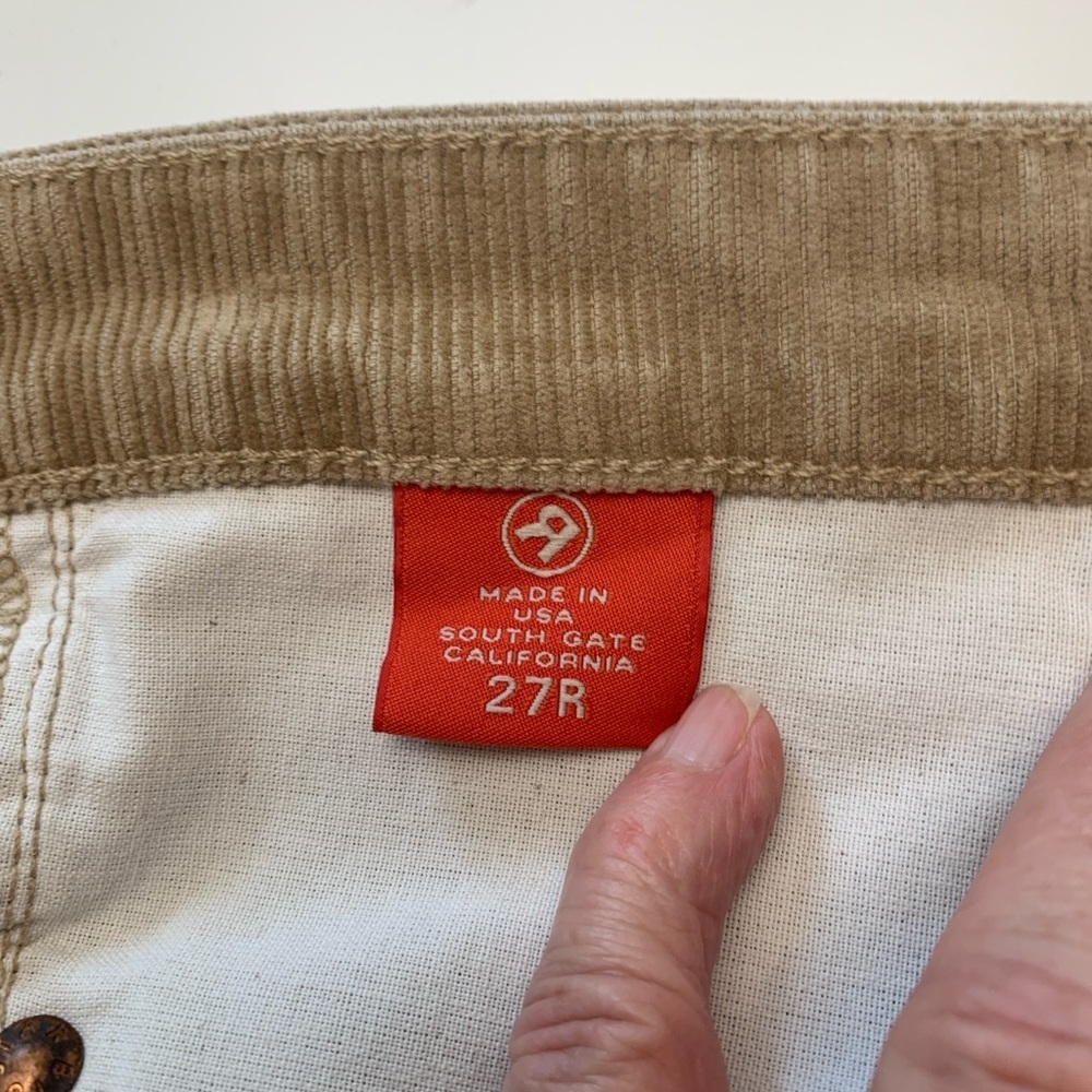 AG Big Star Rare Vintage Corduroy Boot Cut Jeans from sample line, Caramel 27 R - Picture 10 of 14